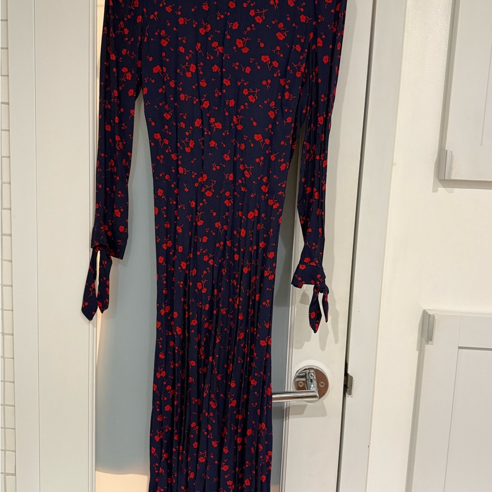 Reformation Navy and Red Floral Dress - Picture 5 of 7